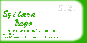 szilard mago business card